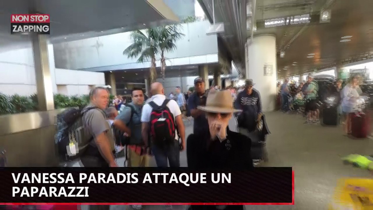 Vanessa Paradis énervée, elle attaque un paparazzi à l’aéroport de Los Angeles (Vidéo)
