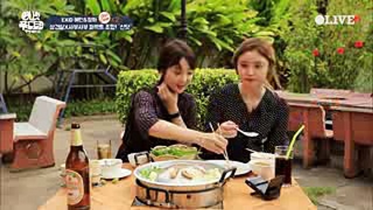 One Night Food Trip 2017 [선공개] 삼겹살x샤부샤부 '신닷'에 빠져버린 EXID 혜린&정화! 171018 EP.36