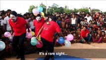 Clowns bring laughter to traumatised Rohingya children