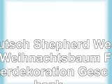 Deutsch Shepherd Welpe Weihnachtsbaum Flitterdekoration Geschenk