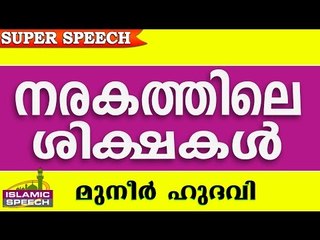 പലരീതിയിലുള്ള നരകത്തിലെ ശിക്ഷകൾ  Islamic Speech In Malayalam | Muneer Hudavi 2016 Prabhashanam