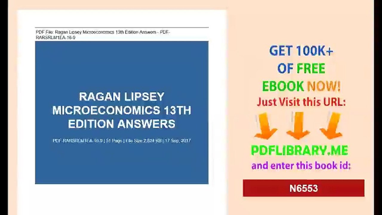 Ragan Lipsey Microeconomics 13th Edition Answers