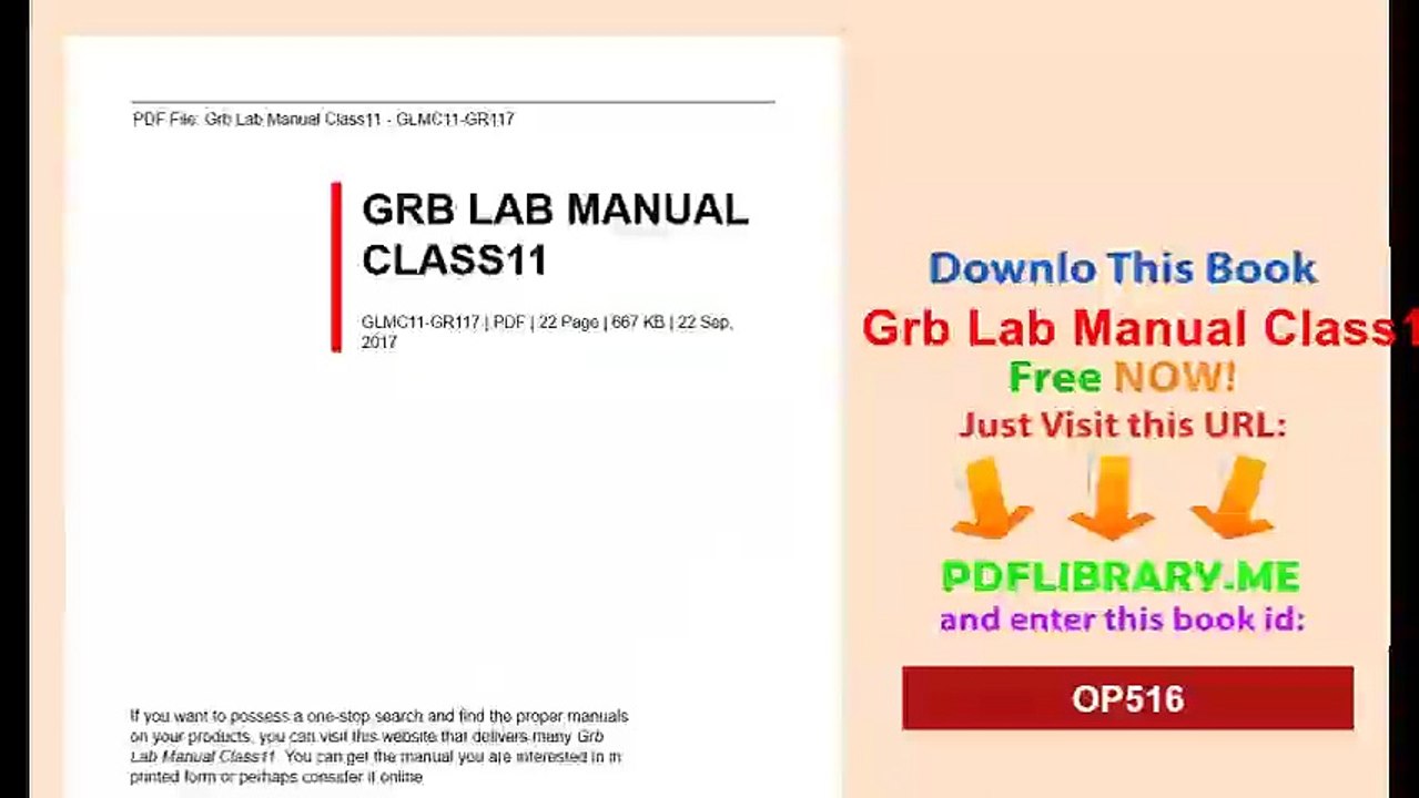 Grb Lab Manual Class11