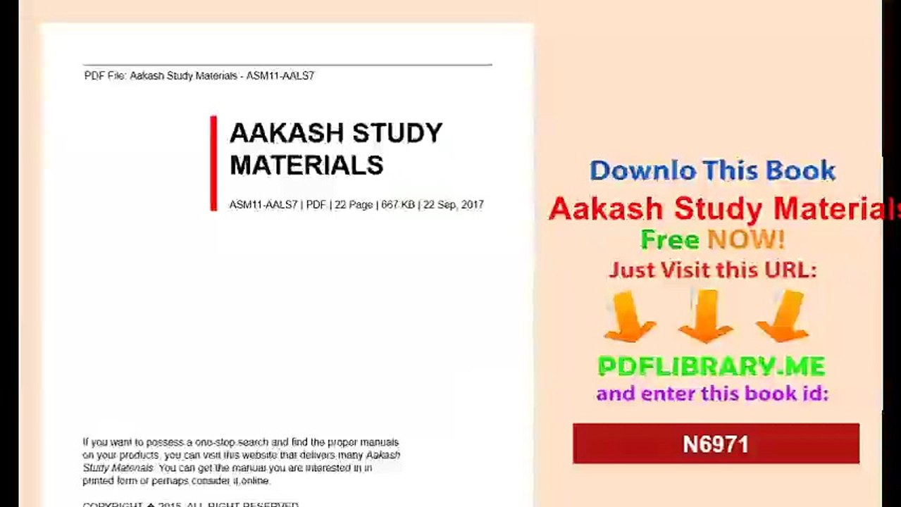 Aakash Study Materials