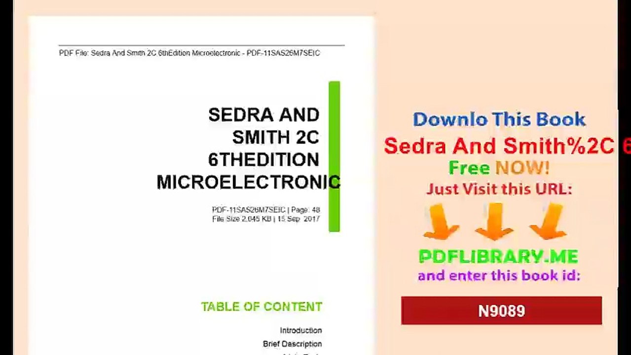 Sedra And Smith 2C 6thEdition Microelectronic