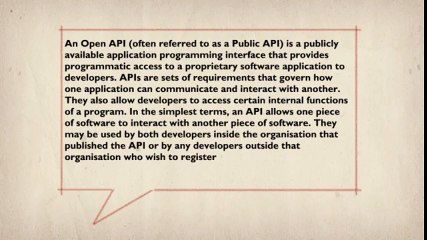 What is an open API? ThinkRace Technology