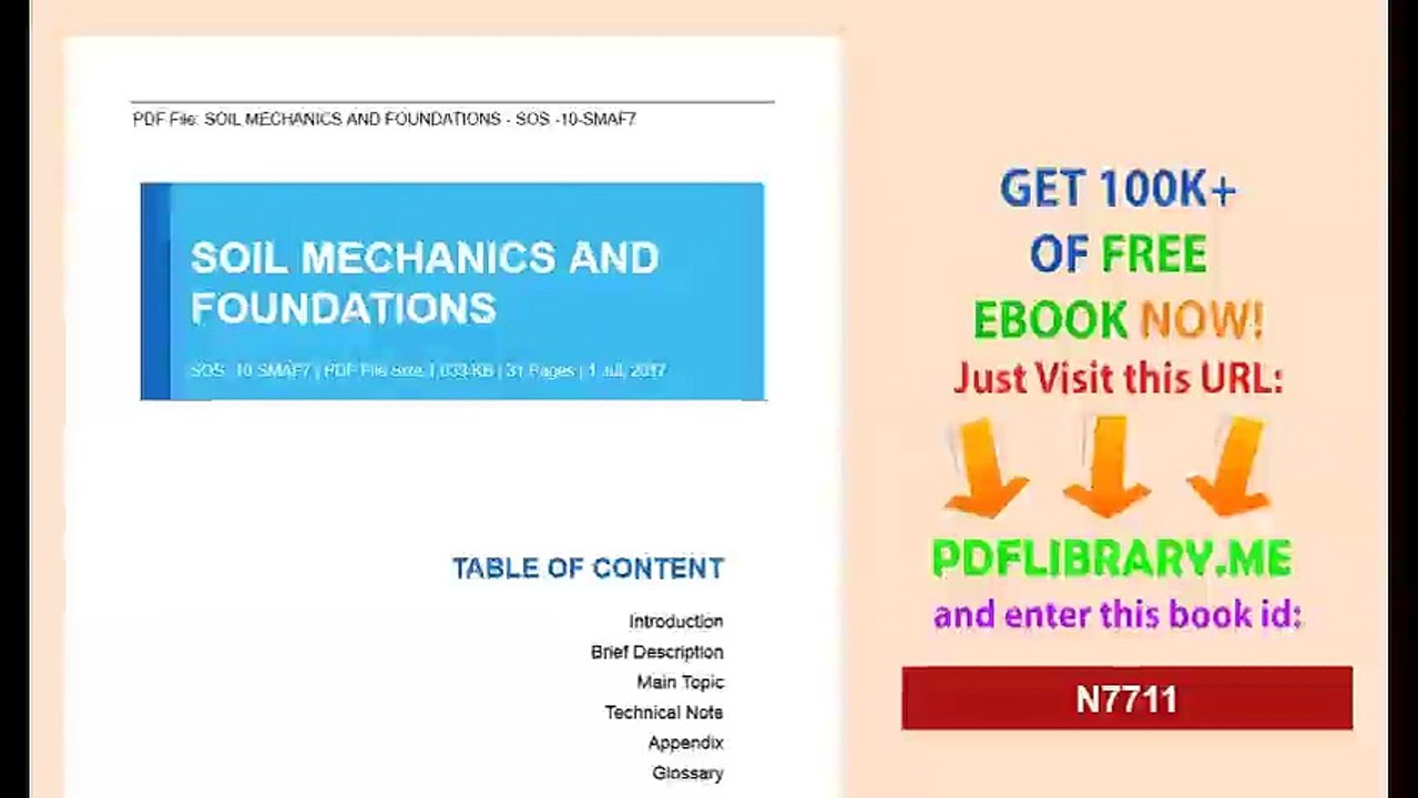 SOIL MECHANICS AND FOUNDATIONS