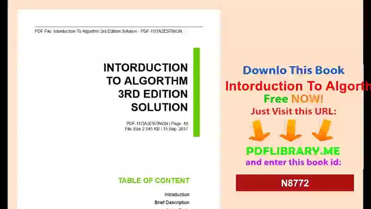 Intorduction To Algorthm 3rd Edition Solution