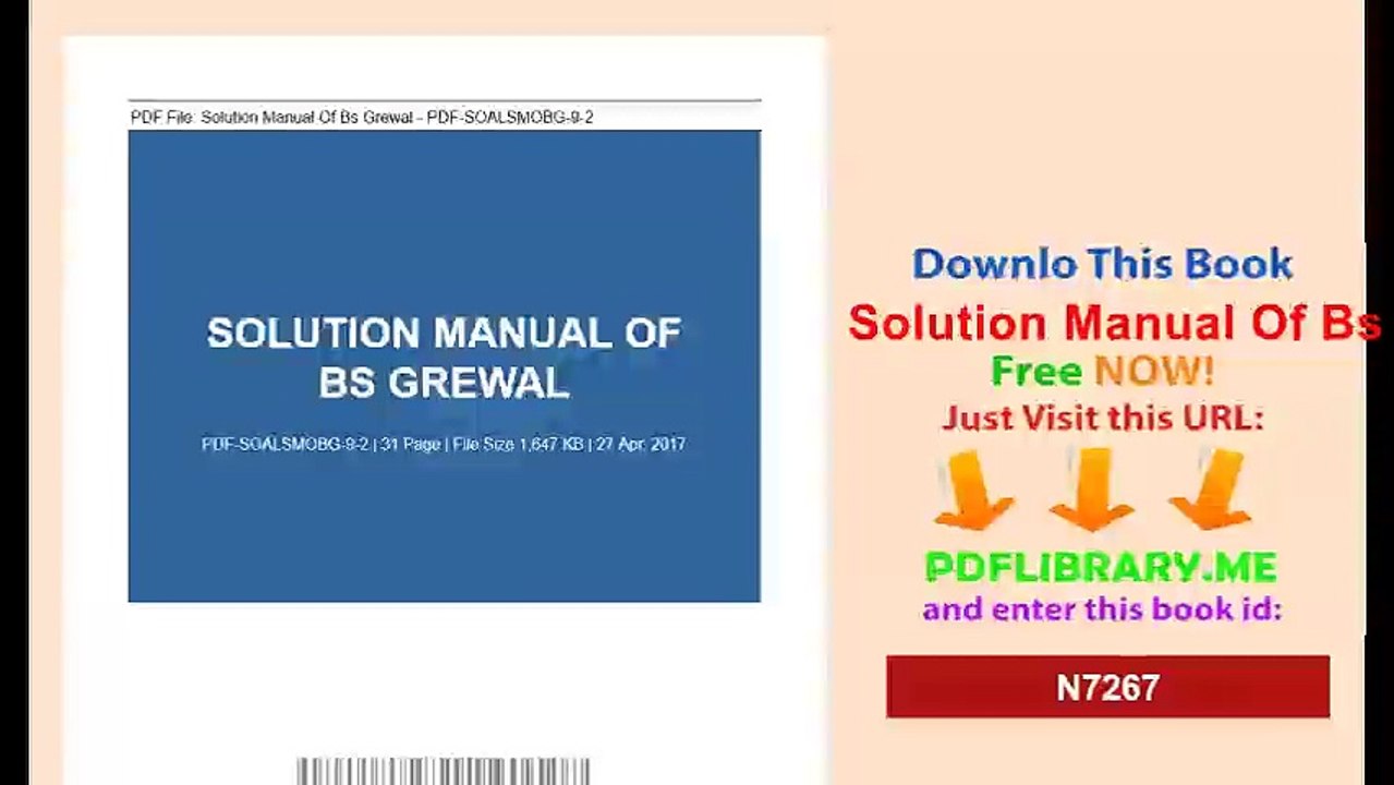 Solution Manual Of Bs Grewal