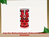 Inge Glas 28 trendige Weihnachtskugeln Rot 45cm Rot in matt glänzend und opal