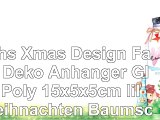 Fuchs Xmas Design Fancy Deko Anhänger Glas Poly 15x5x5cm lila Weihnachten Baumschmuck