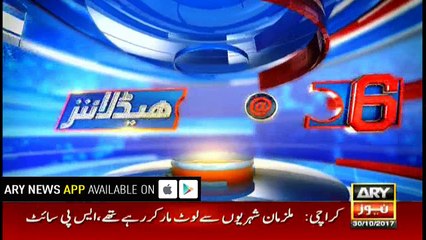 Headlines 1800 30th October 2017