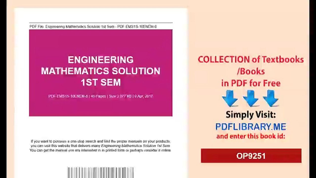 Engineering Mathematics Solution 1st Sem