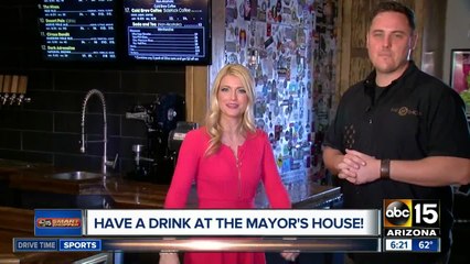 Half off deals on drinks at the former mayor's house!