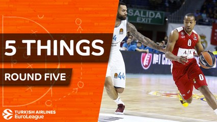 Turkish Airlines EuroLeague, Regular Season Round 5: 5 Things to Know