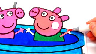 Peppa Pig Baby Alexander Coloring Book Pages Art Colors For Kids with Colored Markers