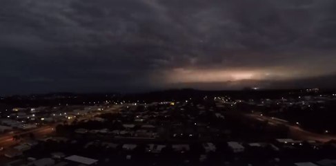 Drone Footage Shows Lightning Over Queensland