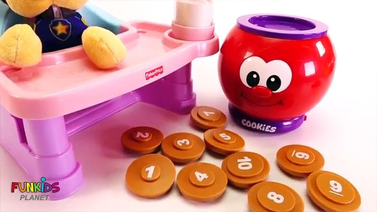 Learn Colors Videos for Kids: Paw Patrol Chase High Chair & Cookies and Milk With Counting