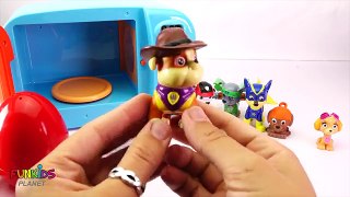 Learn Colors for Children: Paw Patrol Chase & Skye Surprise Egg & Microwave Kitchen Appliance Toy