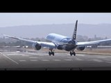 Air New Zealand Dreamliner Buffeted by Strong Crosswinds During Adelaide Landing