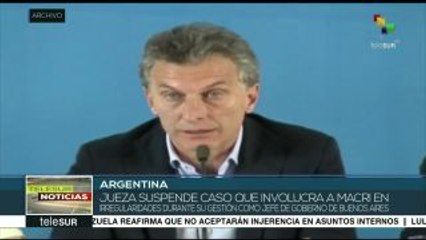 Argentina: Jueza suspende caso que involucra a Mauricio Macri