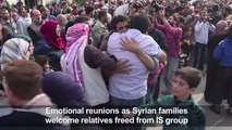 Tears as Syria families welcome relatives freed from IS