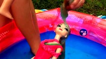 Anna and Elsa Slimed: Slime Baff Toy Review: Frozen Prank : Toddlers Slimed Pool Fun Toys In Action