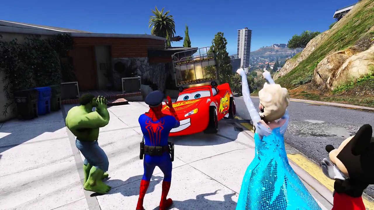 Baby Spiderman Joker Lightning McQueen Cars Racing! Venom Prank in Real Cartoon For Kids Superheroes