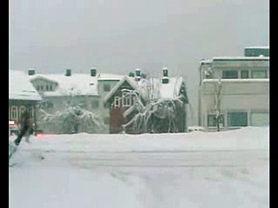 running on the snow