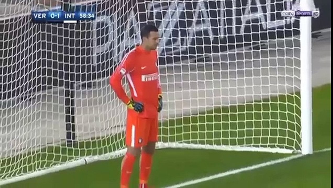 Verona 1-1 Inter Penalty Goal Giampaolo Pazzini 30-10-2017