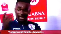 Agradece a su mujer y su novia a la vez ! Homem do Jogo Mohammed Anas do Free State Stars agradece à mulher e à namor
