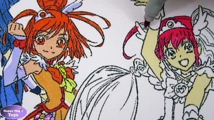 Coloring Book Glitter Force All Members plus Candy Happy Magic Toys