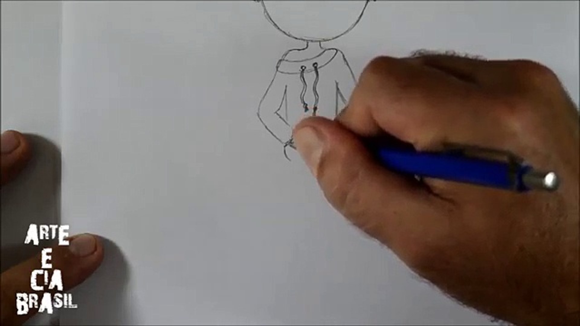 Como desenhar Bonequinha TUMBLR do INSTAGRAM - passo a passo 