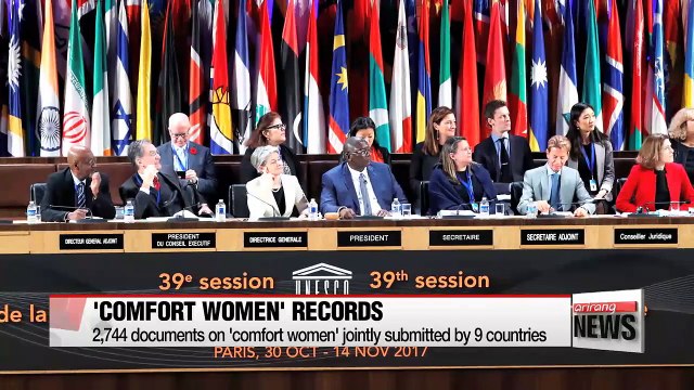 UNESCO postpones listing of 'comfort women' documents for archive preservation