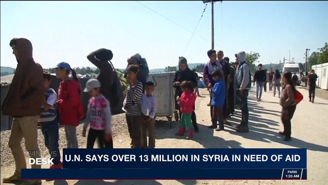 i24NEWS DESK | U.N. says over 13 million in Syria in need of aid | Monday, October 30th 2017