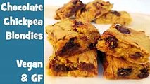 Chocolate Chip Almond Chickpea Blondies - Vegan, Gluten Free, Plant Based and Healthy