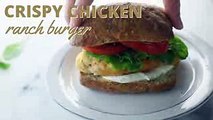 Healthy Version Crispy Chicken Ranch Burger
