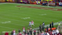Denver Broncos QB Trevor Siemian uncorks one deep downfield, gets picked off by Kansas City Chiefs safety Ron Parker