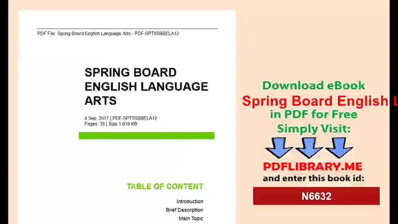 Spring Board English Language Arts