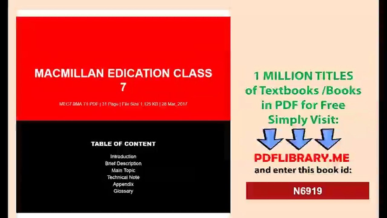 Macmillan Edication Class 7