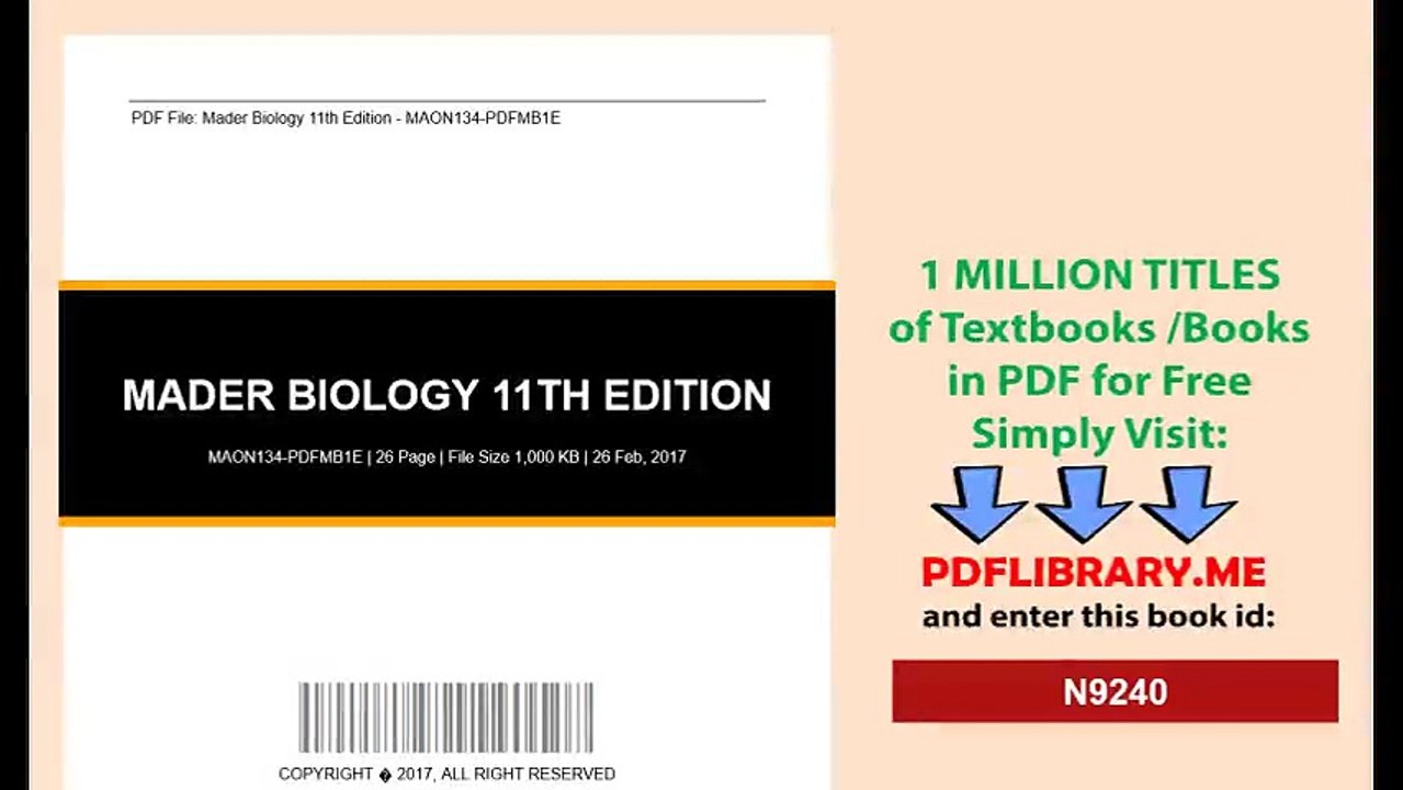 Mader Biology 11th Edition