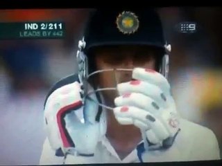 Innings declared because of Brett Lee Hits Rahul Dravid