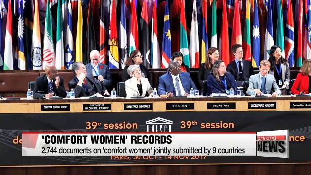 UNESCO postpones listing of 'comfort women' documents for archive preservation