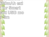 ANSMANN Zusatzakku Powerbank 2600mAh externer Akku für Smartphone kompakt USB mobil für