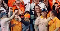 Woman Catches World Series Home Run, Guy Grabs It From Her And Throws It Back