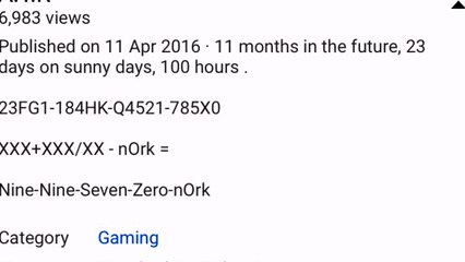 The only XXII video with a description