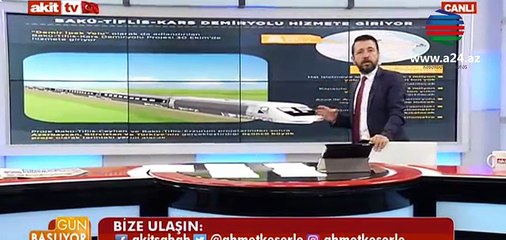 Türk aparıcı Bakı-Tbilisi-Qars dəmir yolu xəttindən danışarkən Avropanı lağa qoydu