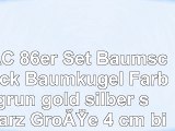HAAC 86er Set Baumschmuck Baumkugel Farbe grün gold silber schwarz Größe 4 cm bis 7 cm für