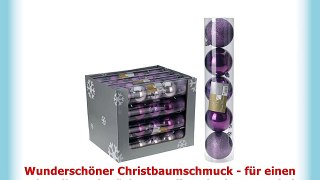 5 Set Weihnachtskugeln  Violett Fuchsin Magenta Ø 8cm  Weihnachtskugel Christbaumschmuck