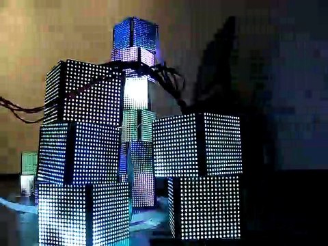 Mô phỏng tòa nhà trang trí module led